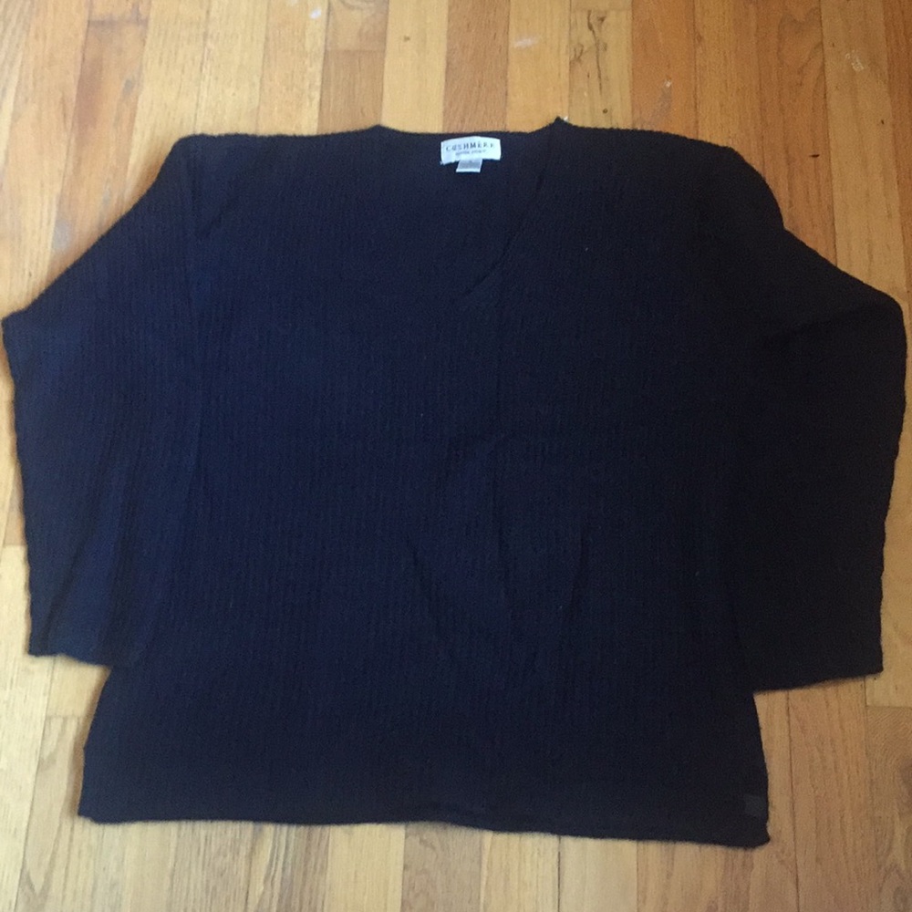 Black CASHMERE long cozy sweater